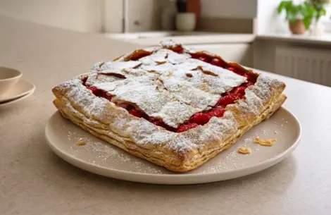 Рецепт пирога с клубникой и сливками