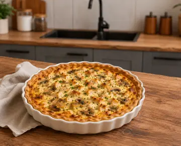 Пирог с копченой курицей и грибами рецепт