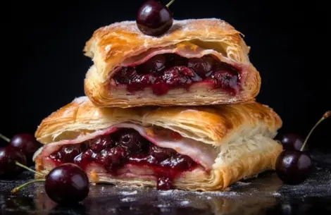 Слойка с вишней рецепт