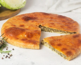 Осетинский пирог с капустой и грибами